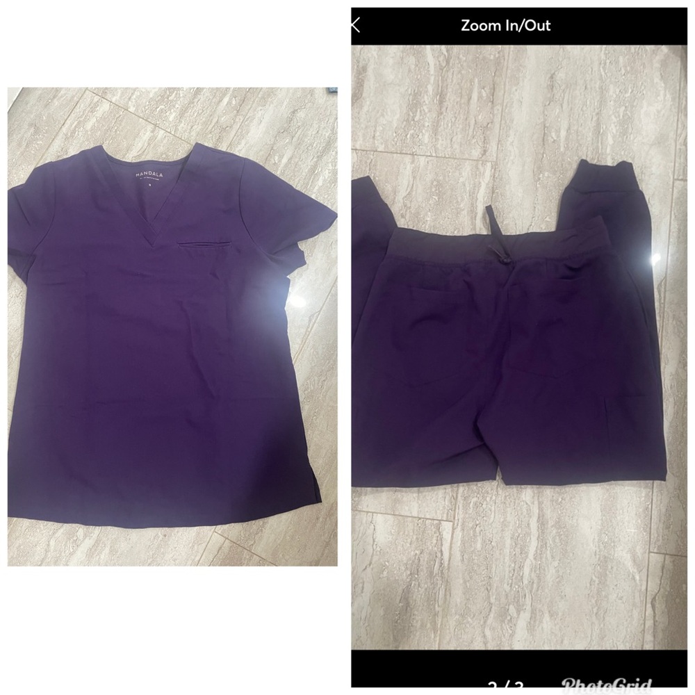 Mandala Purple Women's Scrub Set